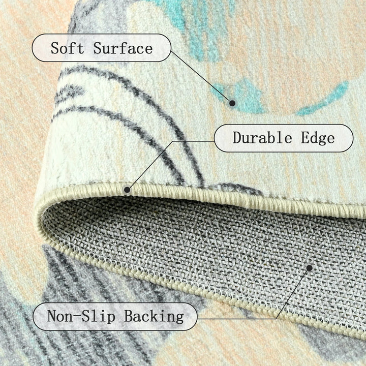 Area Rugs for Living Room Elegant Floral Traditional Faux Wool Area Rug