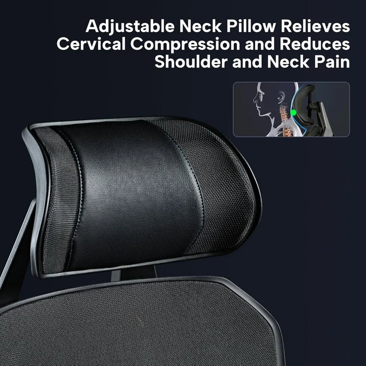 Gaming Chair, Office Desk Chair with Lumbar Support, Ergonomic Mesh Gaming Chair with 4D Armrests, High Back Comfortable