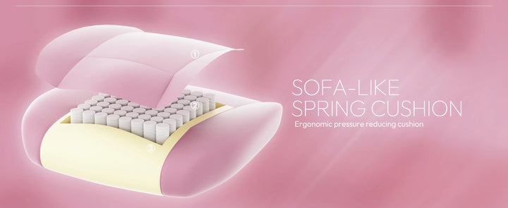 Dowinx Gaming Chair with Heated Massage Lumbar Support, Breathable Fabric Office Chair with Pocket Spring Cushion and Footrest,