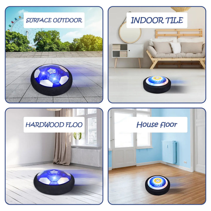 Hover Soccer Ball set, 2-in-1 Indoor and Outdoor Soccer Ball, Hover Hockey Set for Kids Ages 3 +, Rechargeable LED Birthday Gift