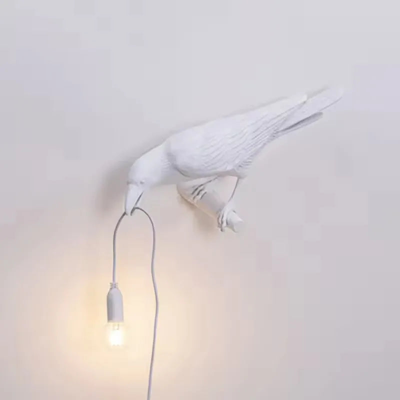 Modern Resin Lucky Bird Crow Wall Lamp Table Lights Night Lights Bedroom Bedside Living Room Home Decor Wall Lamps