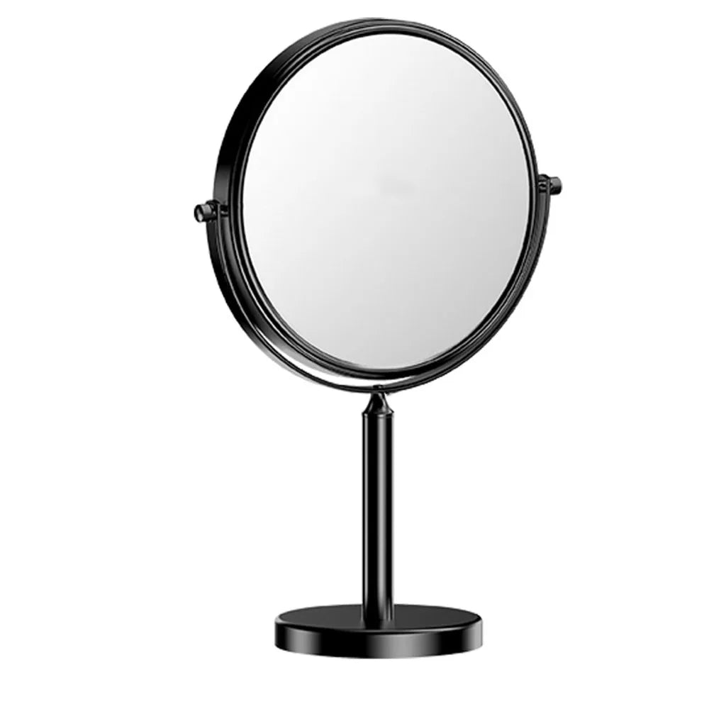 Double Sided Desktop Makeup Mirror 360 Rotating Waterproof Magnifying Cosmetic Mirror Round Free Standing Swivel Vanity Mirror
