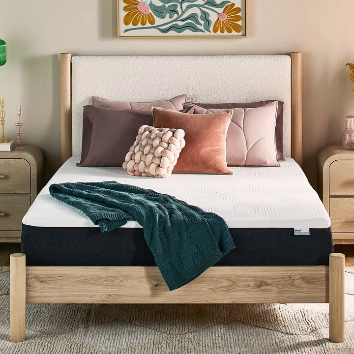 10 Inch Hybrid Mattress Queen Innerspring Gel Memory Foam Medium Firm Antimicrobial Cooling Technology Pressure Relief Support