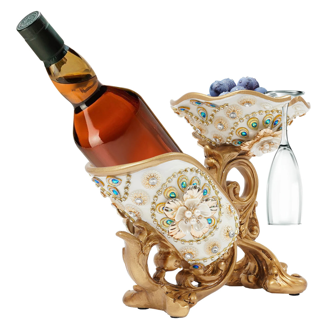 Red Wine Holder Living Room Luxury Wine Cabinet Decorations High Foot Wine Glass Holder Household Wine Bottle Rack