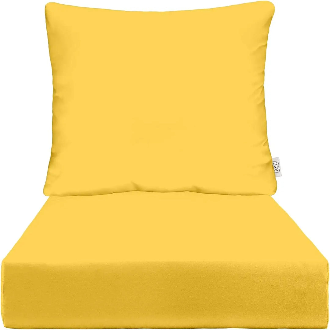 Deep Seating Cushion with Pillow Back  24” x 27” Seat  All-Weather Spun Fabric  Water and Fade-Resistant  Outdoor Chair