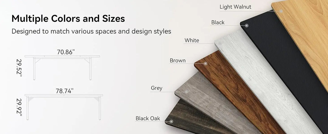 LITTLE TREE 70.8-Inch Office Desk, Executive Office Desk, Modern Work Desk, Large Farmhouse Writing Table Computer Desk for Home