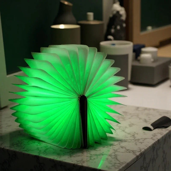 3D Book Light LED Night Light Folding Exquisite Gift USB Recharge Wooden Decor Bedroom Desk Table Lamp for Kid Brithday Gift