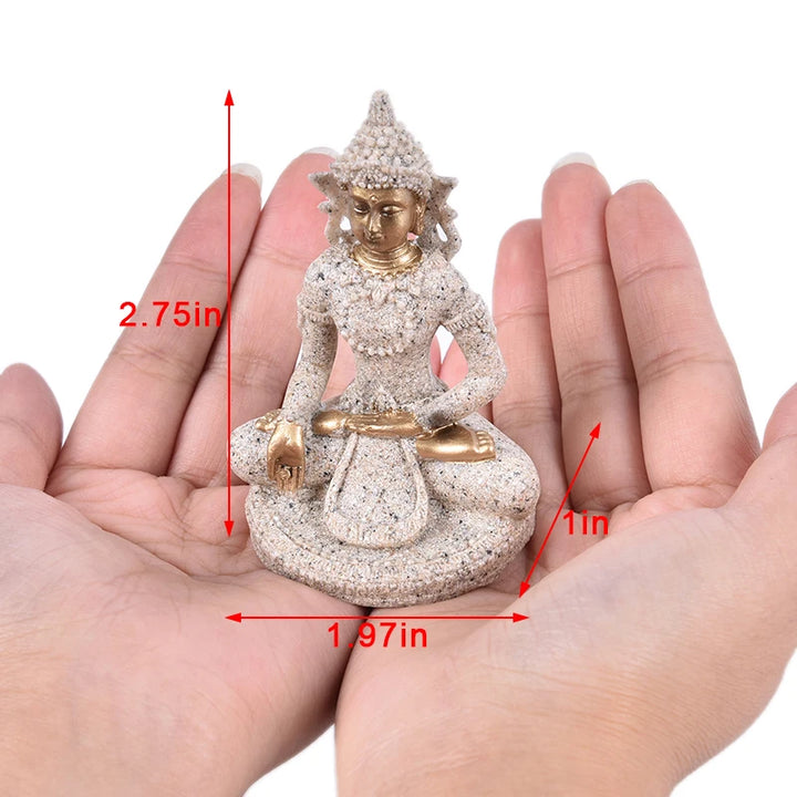 Buddha Statue Sandstone – Thailand Feng Shui Sculpture for Home Decor