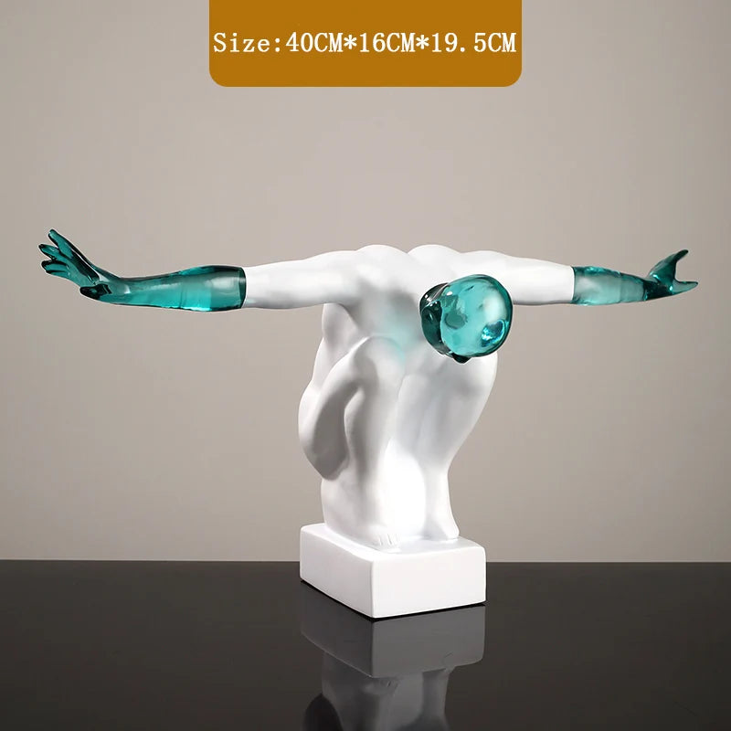 Abstract Human Figure Ornament – Creative Desktop Sculpture Gift | Trufairs