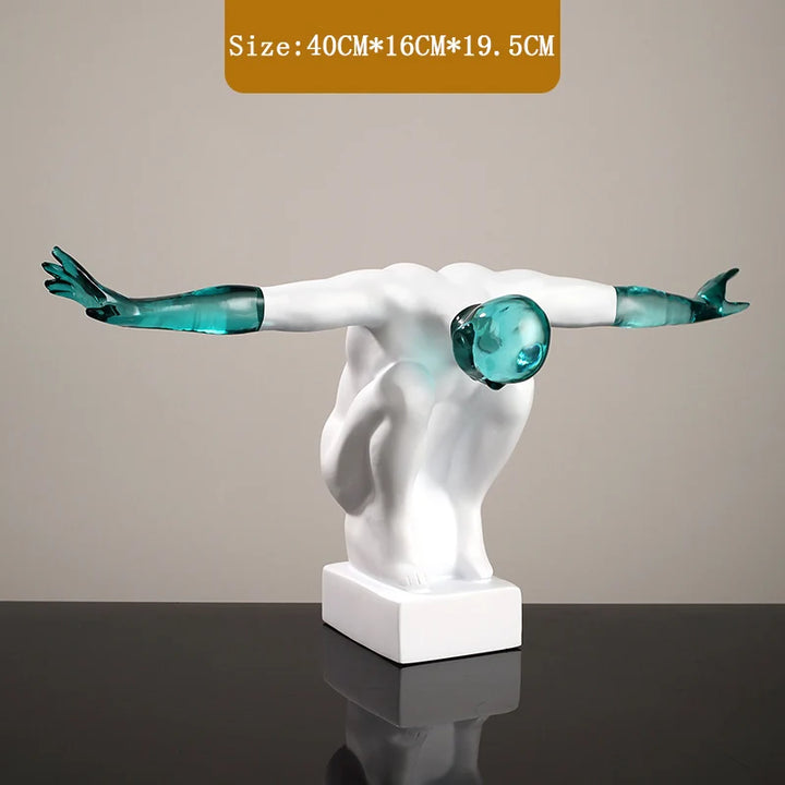 Abstract Human Figure Ornament – Creative Desktop Sculpture Gift | Trufairs