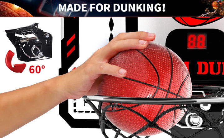 Indoor Basketball Hoop Kids Toys Room Mini Basketball Ball Hoop Sets With Electronic Scoreboard Sport Toys Boys Birthday Gifts