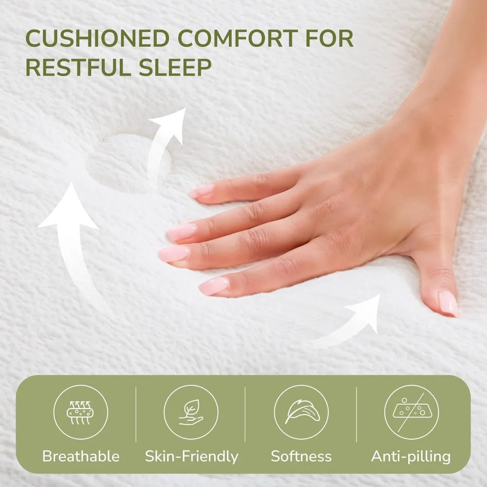 Queen Mattress,  Inch Innerspring Queen Size Hybrid Mattress with Individually Pocket Innerspring for Cool Motion Isolation &