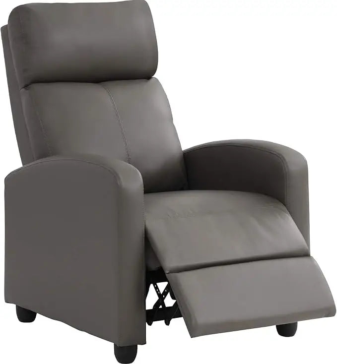 Recliner Chair for Living Room Modern Wingback Sofa Home Theater Seating Push Back Reclining Chair with Lumbar Support (Without