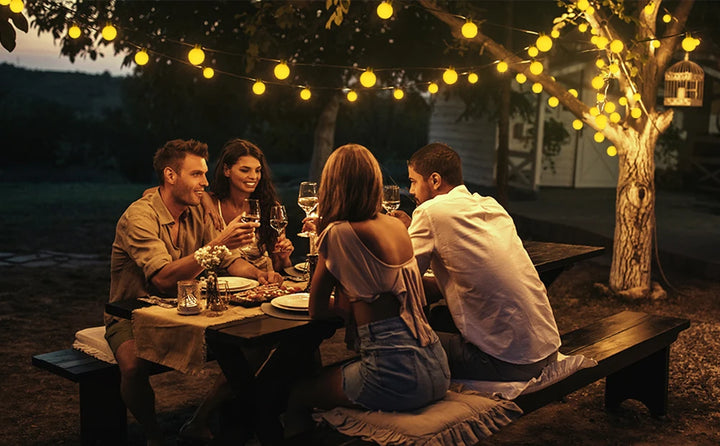 Solar Crystal Ball String Lights â€“ 4 Colors, 8 Modes Outdoor Garden & Balcony Accent | Eco-Friendly LED Decor | Trufairs