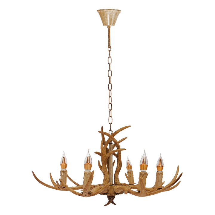 Retro Antler Chandelier Light Deer Horn Restaurant Dining Pendant Lamp