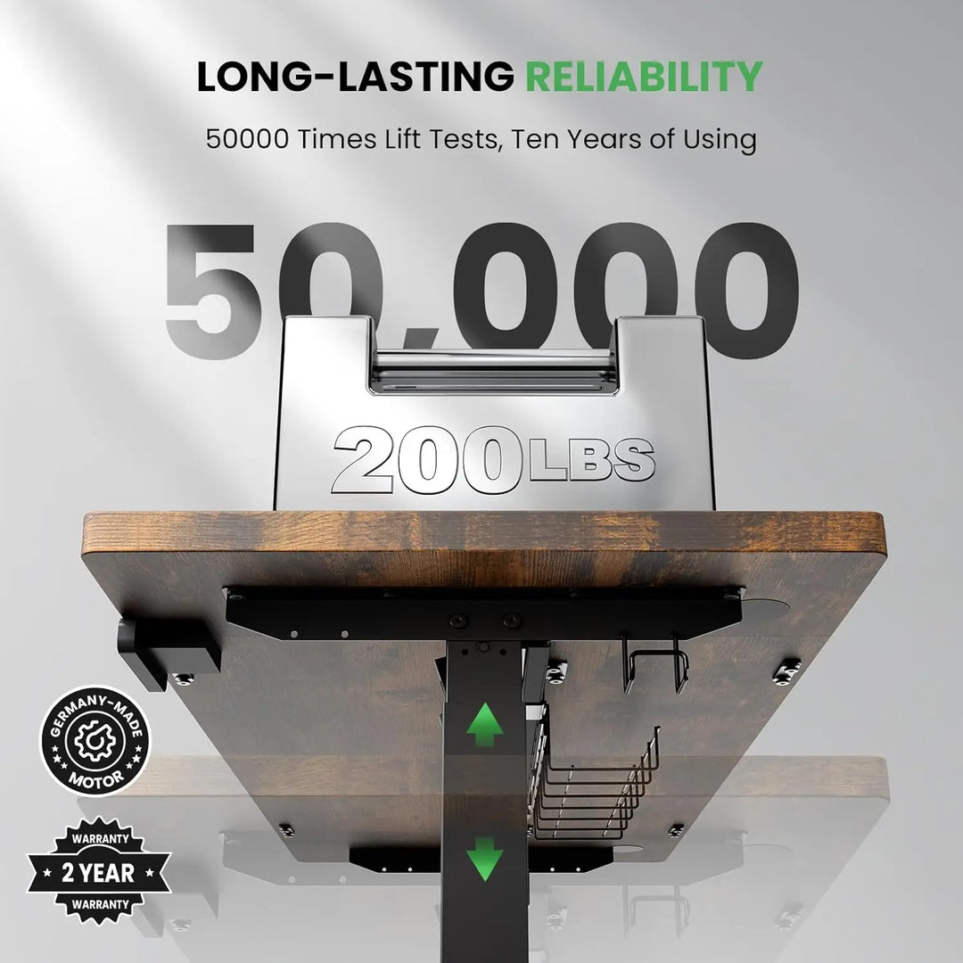 Electric Standing Desk Adjustable-63 x 24 Inch Sit Stand up Desk with Cable Management - 3 Memory Preset Adjustable Height Table