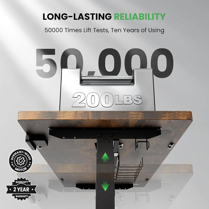 Electric Standing Desk Adjustable-63 x 24 Inch Sit Stand up Desk with Cable Management - 3 Memory Preset Adjustable Height Table