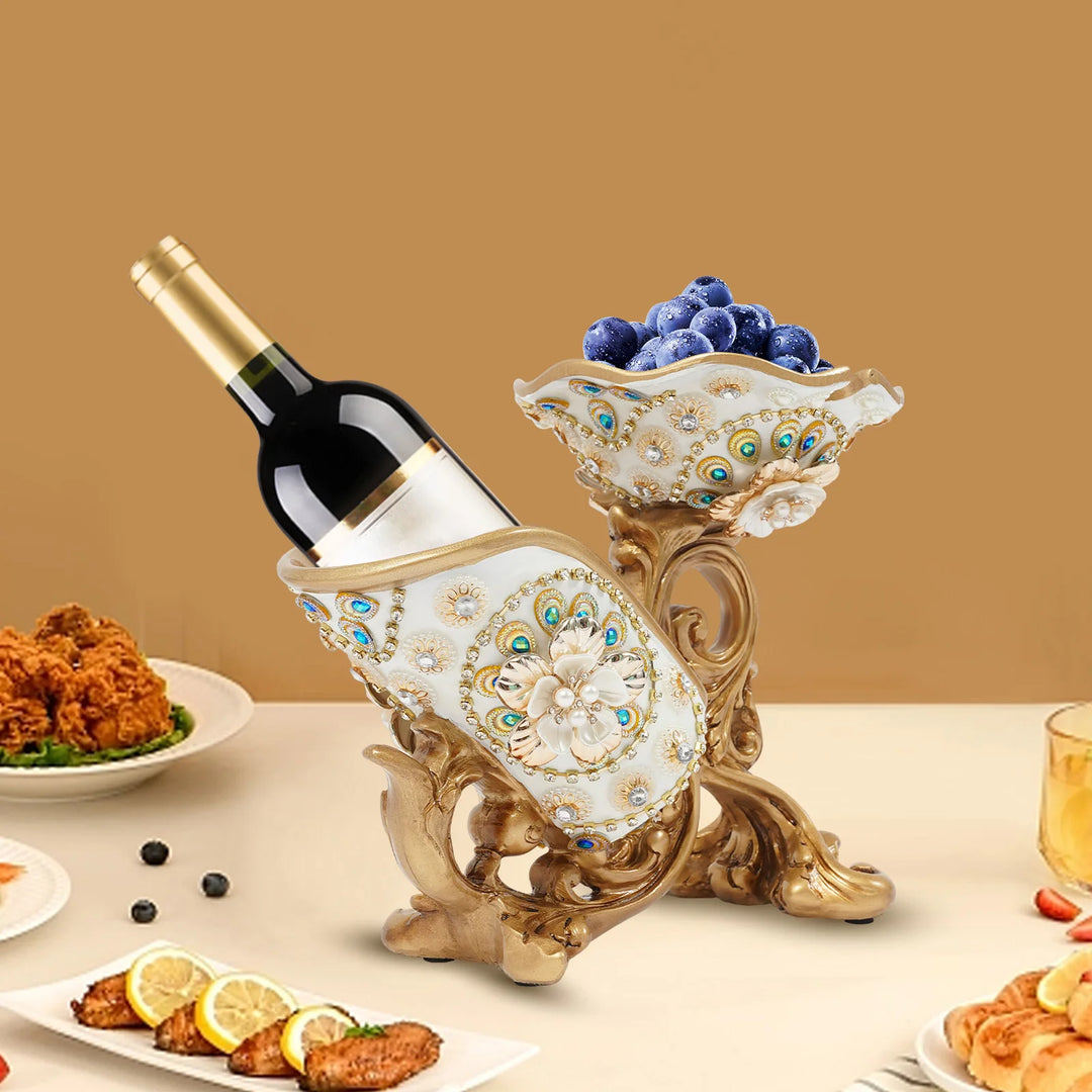 Red Wine Holder Living Room Luxury Wine Cabinet Decorations High Foot Wine Glass Holder Household Wine Bottle Rack