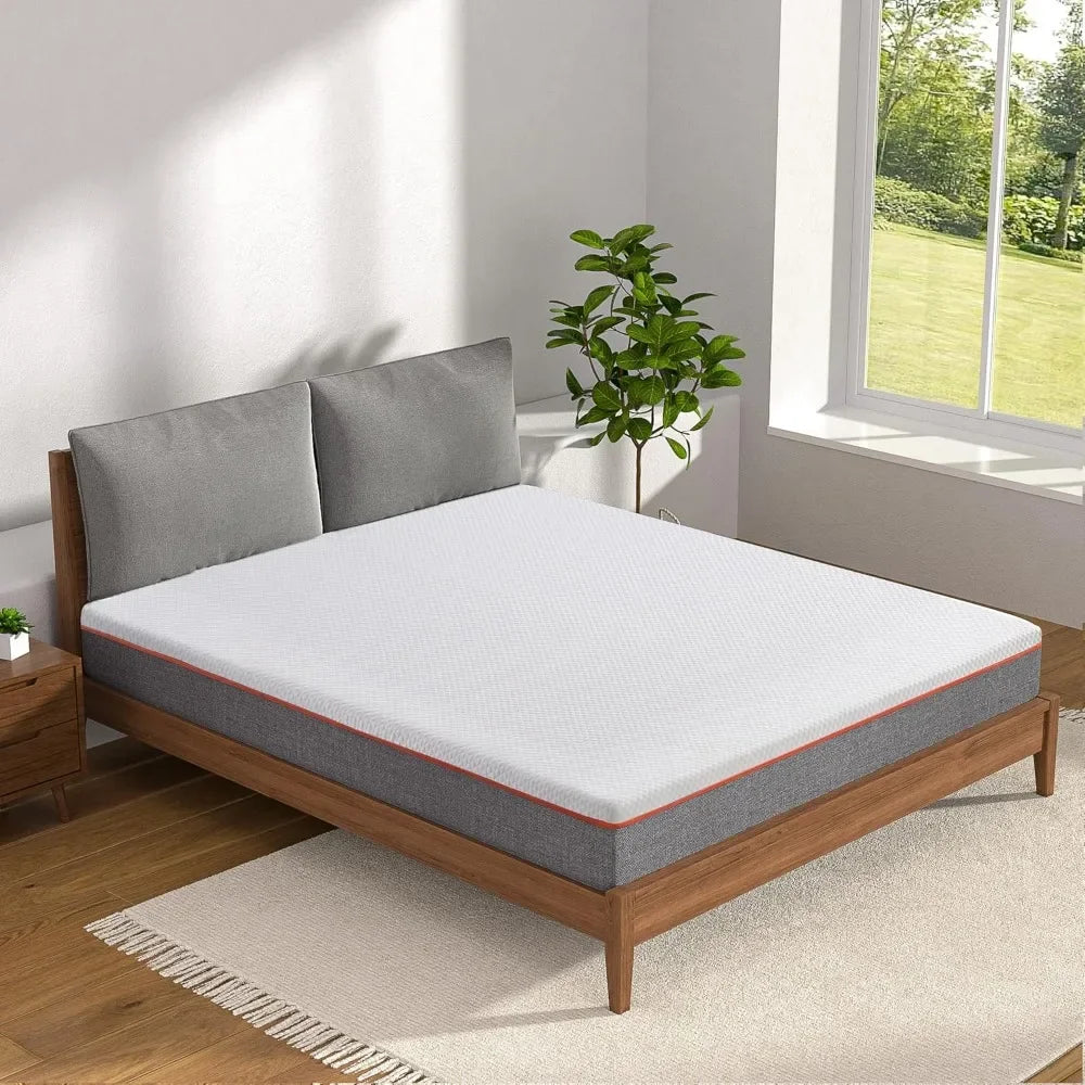 8 Inch Full Size Mattress, Charcoal Infused Memory Foam, Medium Firm with Washable Cover for Full Bed Frame, Pressure Relieve