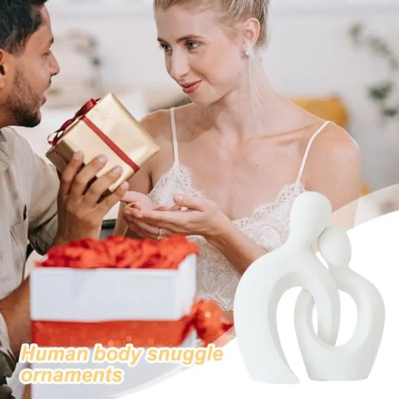 Couple Statue Aesthetic Resin Statue Home Decor Couple Statue Love Sculpture Couple Abstract Art Statue Modern Decor for Bedroom