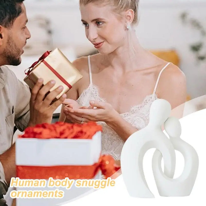 Couple Statue Aesthetic Resin Statue Home Decor Couple Statue Love Sculpture Couple Abstract Art Statue Modern Decor for Bedroom