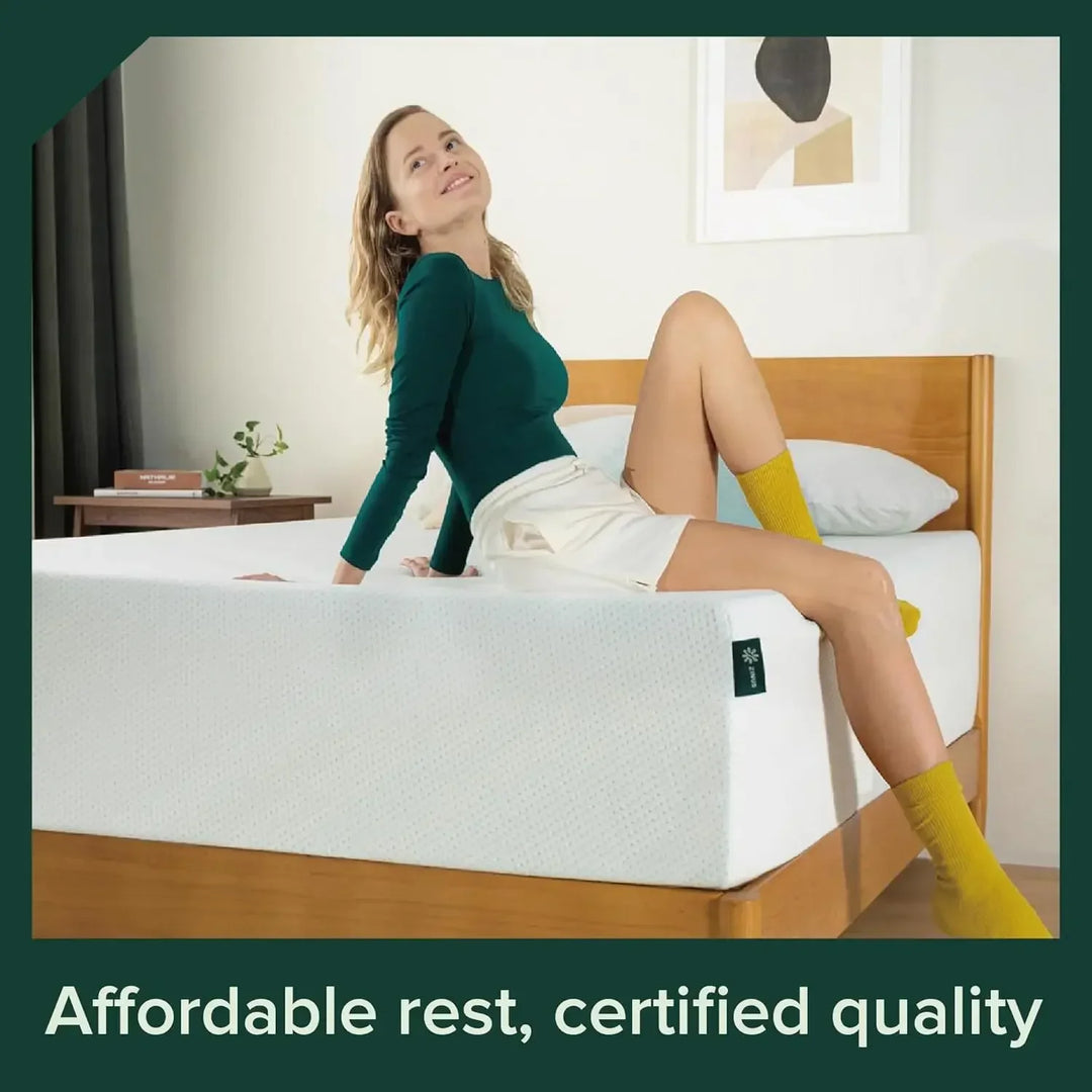ZINUS Green Tea Memory Foam Mattress , Fiberglass free, Medium Firm Feel, Zoned Pressure Relief, Cer