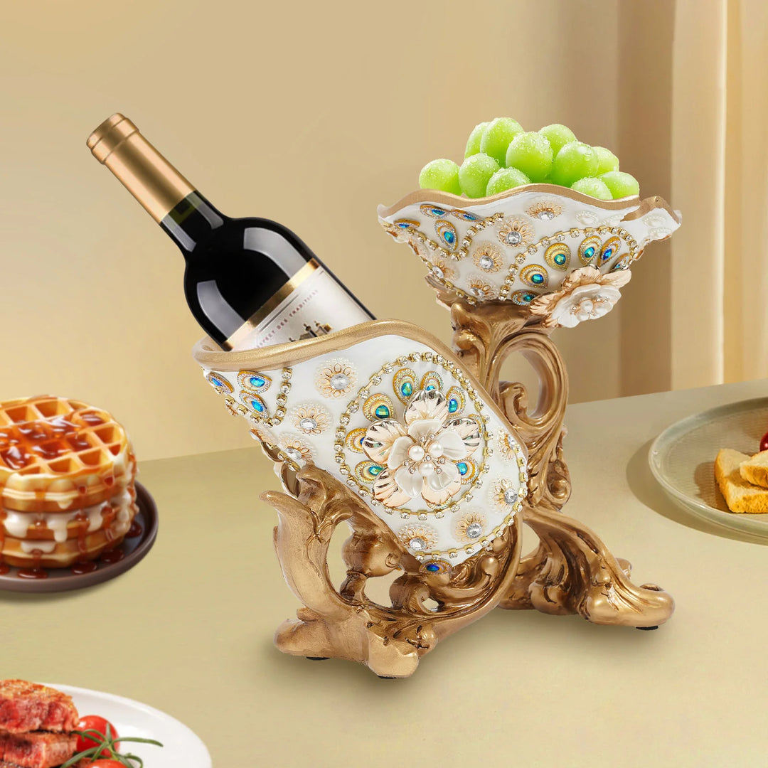 Red Wine Holder Living Room Luxury Wine Cabinet Decorations High Foot Wine Glass Holder Household Wine Bottle Rack