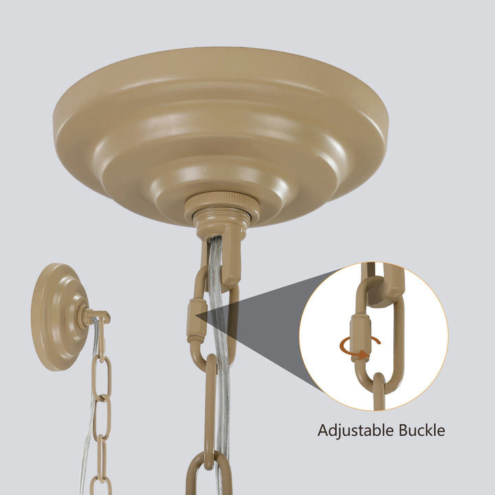 Bohemian style Woven Pendant Light 23.6 Inch Rattan Ligh Large Rattan Pendant Light with 5-Tier Rattan Chandelier