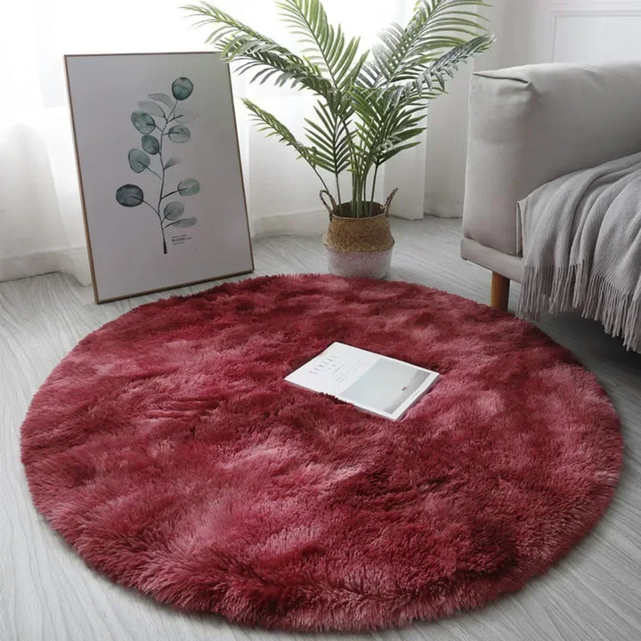 40/60CM Circle Round Shaggy Rug Soft Non-slip Area Rugs Living Room Bedroom Carpet Floor Mat For Girl Home Decoration
