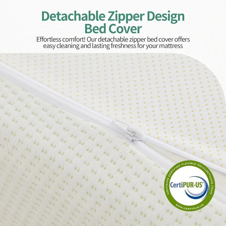 5 Inch Green Tea Twin Mattress in-a-Box, Medium-Firm Memory Foam Mattress for Pressure Relief, Removable and Washable Cover