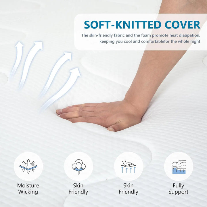 10 Inch King Mattress Hybrid Mattress Memory Foam Innerspring Premium Foam Mattress Pressure Relief CertiPUR-US Certified Medium