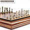 High end desktop 36cm/14 inch wooden chess set, detachable metal chess pieces king height 6.3cm chess storage/gift packaging