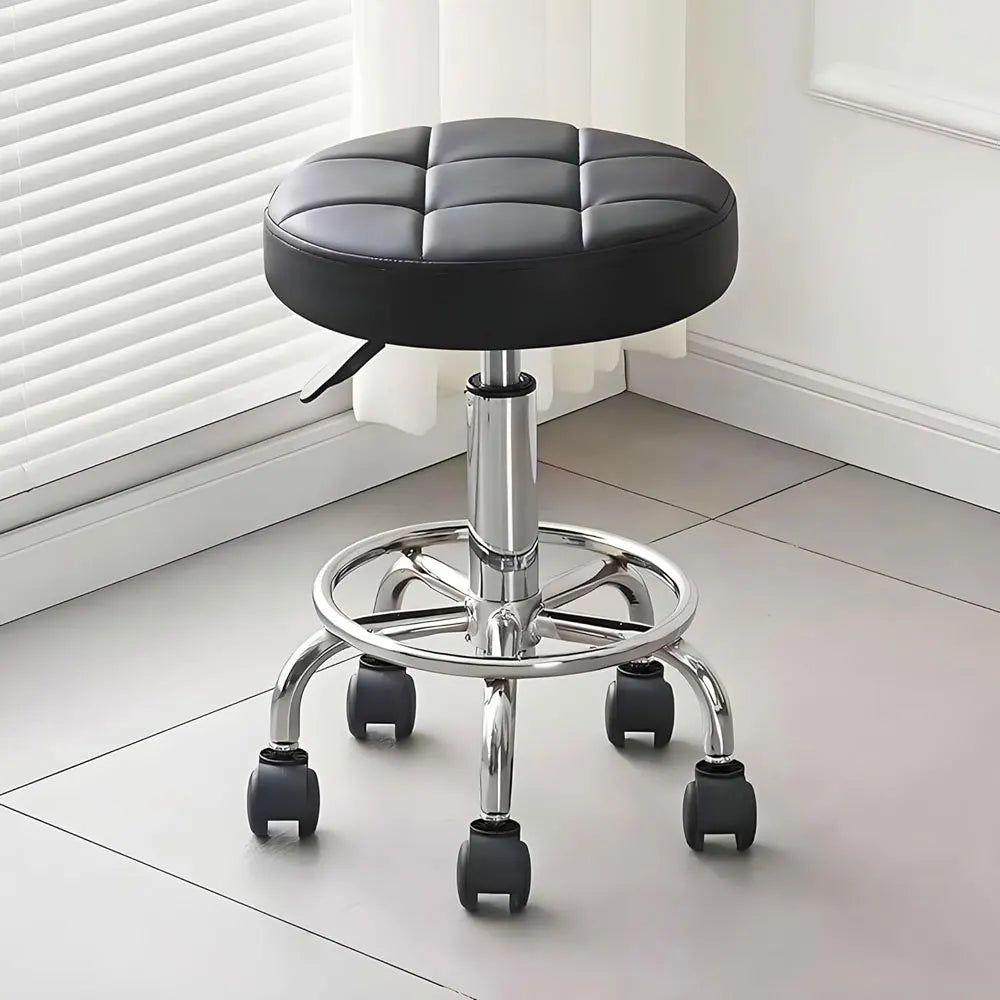 Multi Functional Lifting Chair with PU Leather Seat Swivel Height Adjustment Tattoo Chair Stools Rotatable Pulley Work Chairs