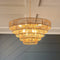 Bohemian style Woven Pendant Light 23.6 Inch Rattan Ligh Large Rattan Pendant Light with 5-Tier Rattan Chandelier