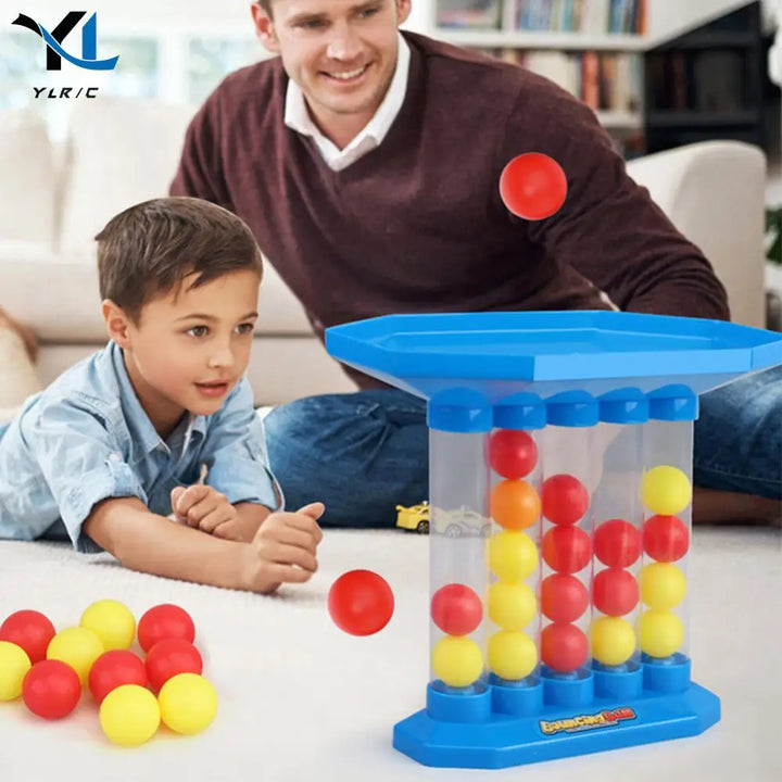 Bouncing Balls Board Game 2-4 Players Bouncing Ball Game Parent-Child Interactive Throwing Ball Toys Connect Four Ball Game
