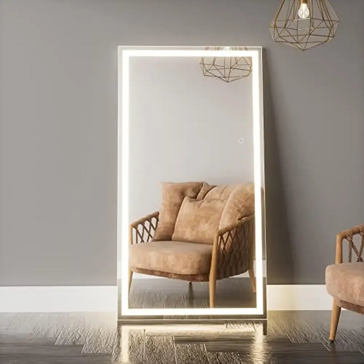 LED Full Length Mirror 70"x 24" Dimmable Touch Control Wall Mount Mirror Dressing Room