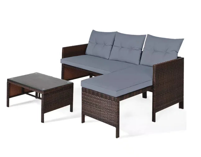 Patio Furniture Sectional Set Outdoor Lawn Conversation Sets,make you comfortable whether you are sitting or lying down