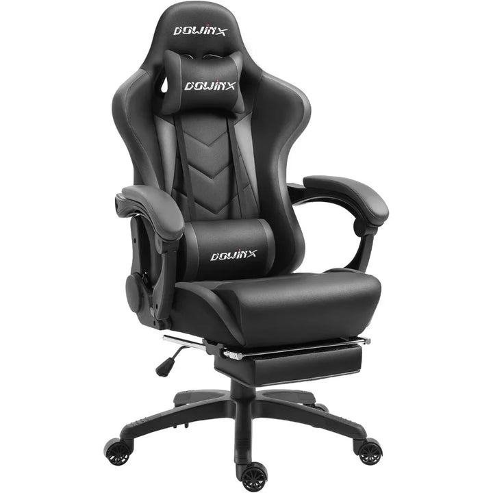 Gaming Chair Ergonomic Racing Style Recliner with Massage Lumbar Support, Office Armchair for Computer PU Leather E-Sports Game