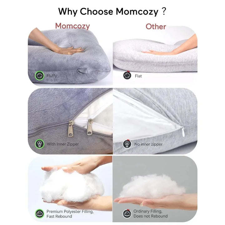 Pregnancy Pillows for Sleeping, U Shaped Full Body Maternity Pillow with Removable Cover - Support for Back, Legs, Belly