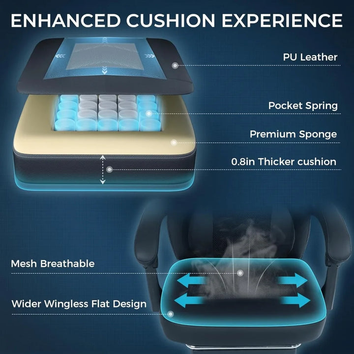 Gaming Chair PRO, Ergonomic Gaming Chairs for Adults Heavy People, Massage Reclining Office Desk Computer Chair with Footrest