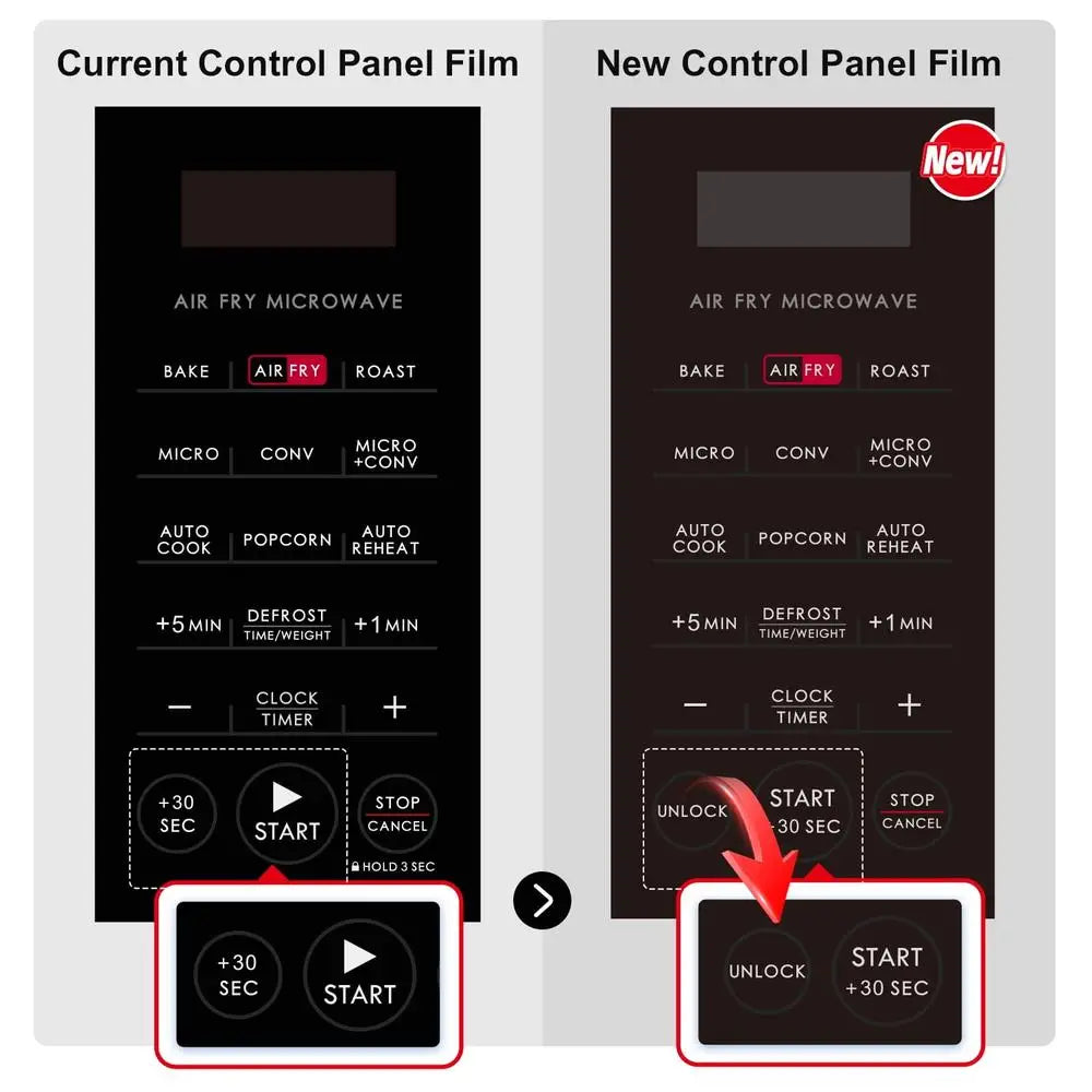 Air Fry Convection Microwave 900W Stainless Steel 0.9 Cu ft 3-in-1 Multifunctional Oven New Technology Auto-Cook/Reheat Compact