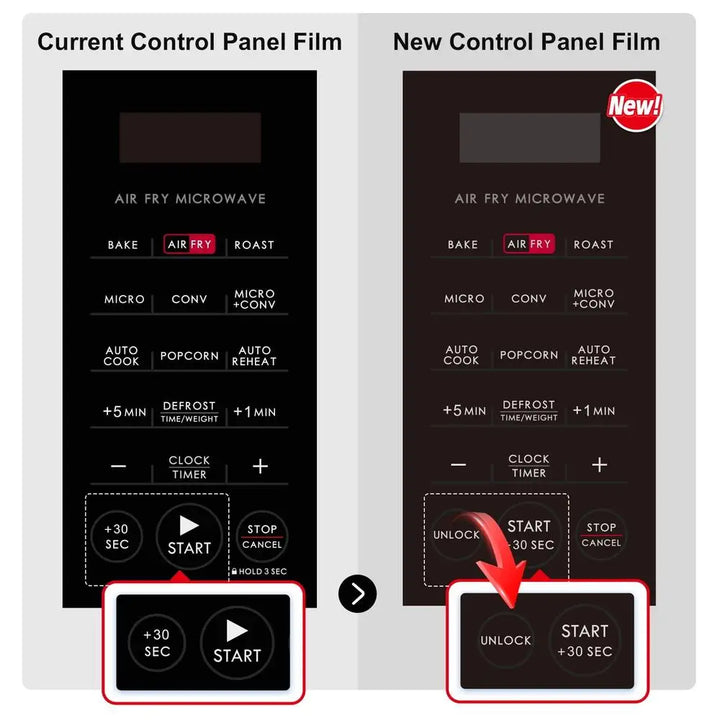 Air Fry Convection Microwave 900W Stainless Steel 0.9 Cu ft 3-in-1 Multifunctional Oven New Technology Auto-Cook/Reheat Compact