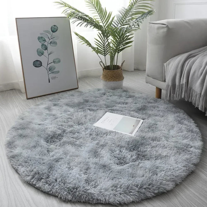 40/60CM Circle Round Shaggy Rug Soft Non-slip Area Rugs Living Room Bedroom Carpet Floor Mat For Girl Home Decoration