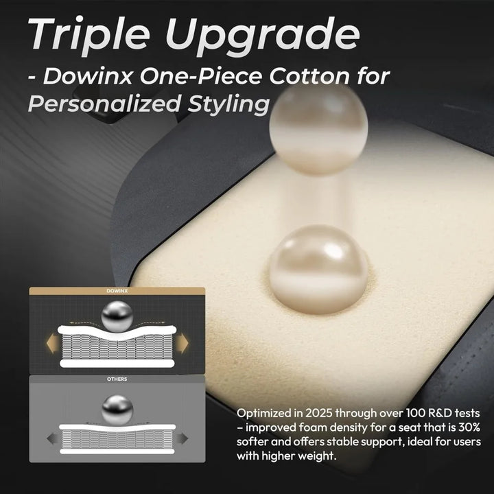 Dowinx Gaming Chair,Breathable Suede Fabric Game Chair with 3D Armrest and PU Wheels,Big and Tall Gaming Chair with Massage