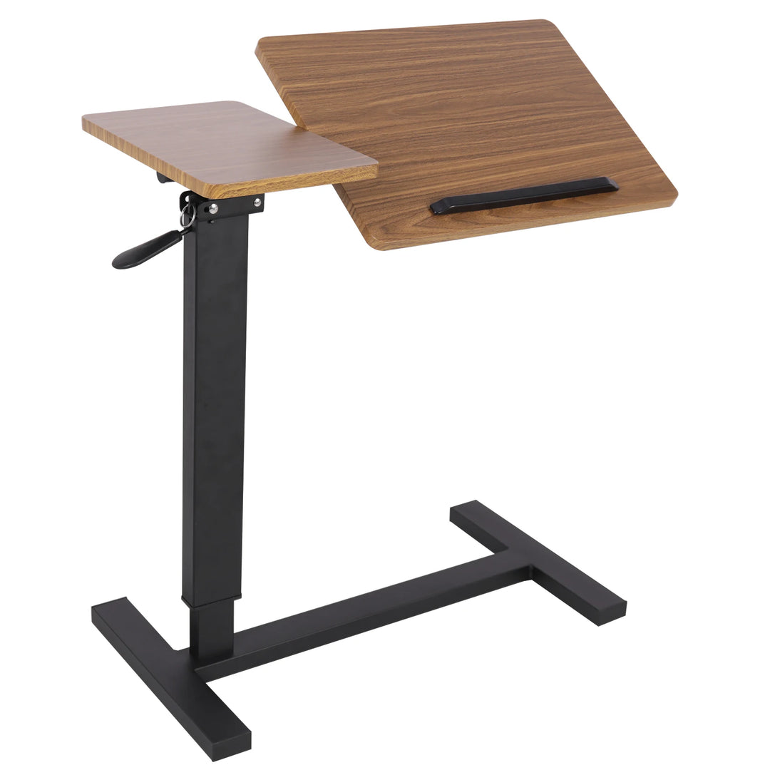Adjustable Overbed Table Bedside desk Laptop Table with Hidden Rolling Wheels