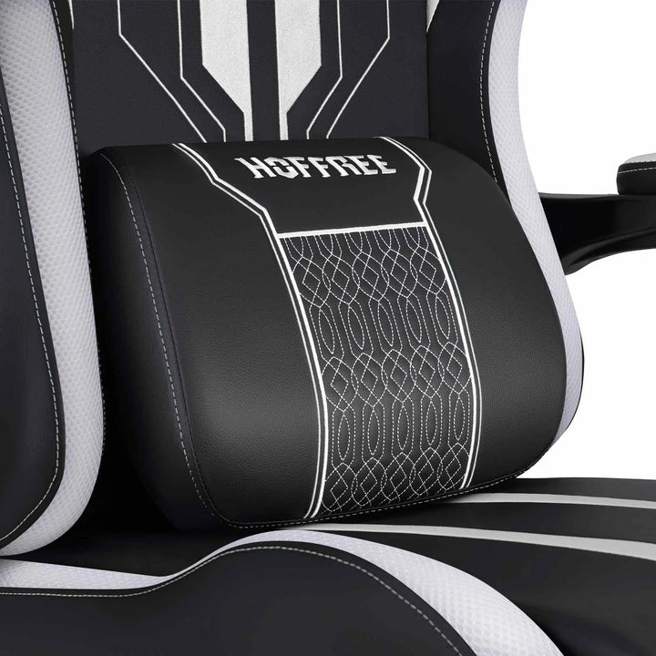 Gaming Chair Office Chair Ergonomic Bluetooth Speaker LED Lights Massage  Adjustable Height Armrests Headrest Lumbar Support