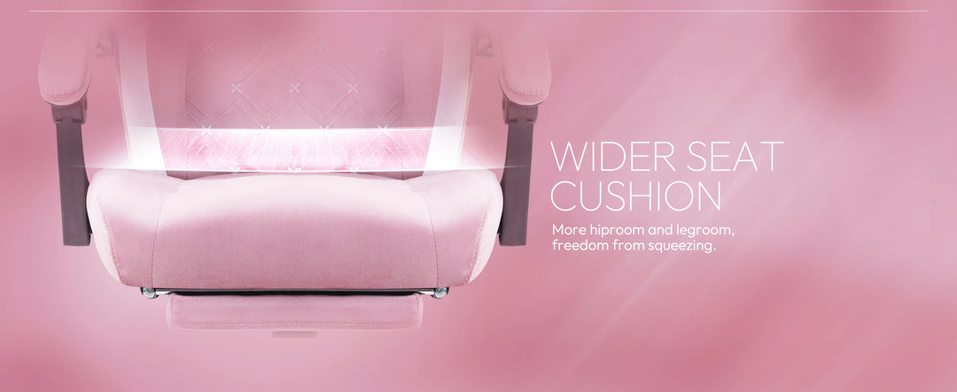 Dowinx Gaming Chair with Heated Massage Lumbar Support, Breathable Fabric Office Chair with Pocket Spring Cushion and Footrest,