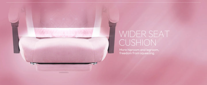 Dowinx Gaming Chair with Heated Massage Lumbar Support, Breathable Fabric Office Chair with Pocket Spring Cushion and Footrest,