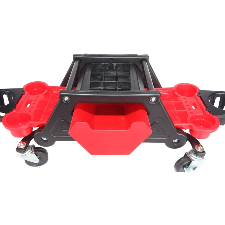 Custom Logo Car Wash Tool Auto Detailing Mechanics Seat Plastic Rolling Repair Stool Chairs