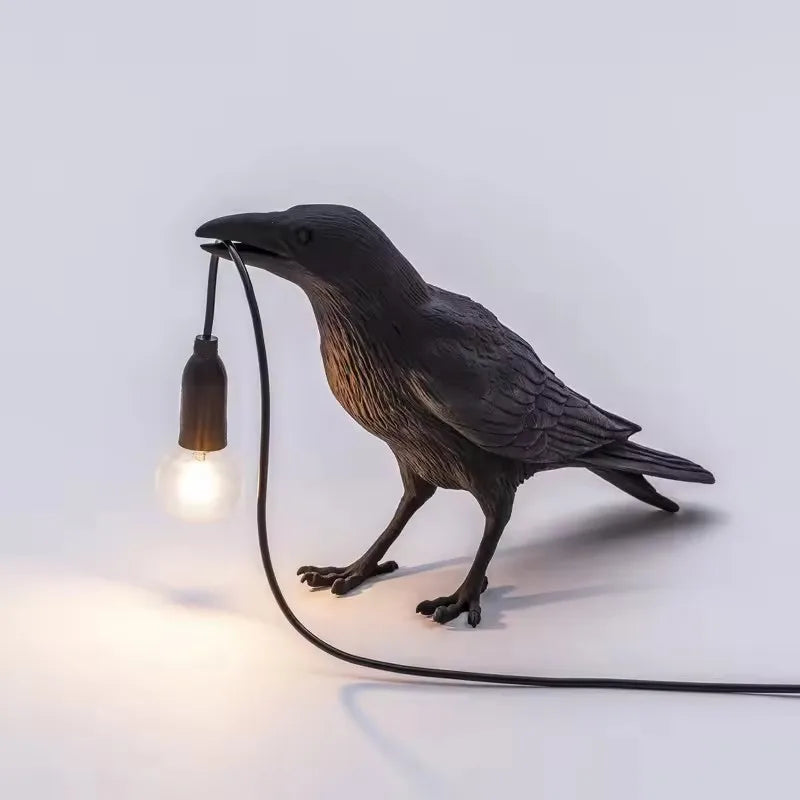 Modern Resin Lucky Bird Crow Wall Lamp Table Lights Night Lights Bedroom Bedside Living Room Home Decor Wall Lamps